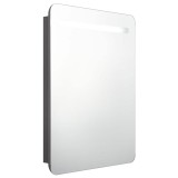 Cumpara ieftin Dulap de baie cu oglinda si LED, gri, 60x11x80 cm