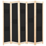 VidaXL Paravan de cameră cu 5 panouri, 200x170x4 cm, material textil