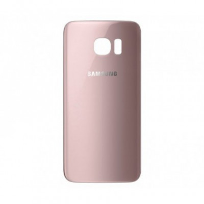 Capac Baterie cu geam camera / blitz , Samsung Galaxy S7 Edge G935 Rose-Gold Orig Swap B foto