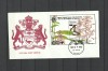 GUYANA 1991 FAUNA INSECTE FLUTURI SUPRATIPAR LION SCOUTING FDC, Nestampilat