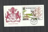 GUYANA 1991 FAUNA INSECTE FLUTURI SUPRATIPAR LION SCOUTING FDC, Nestampilat