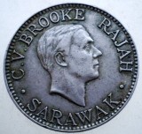 E.080 SARAWAK PROTECTORAT BRITANIC C.V. BROOKE 10 CENTS 1934 H
