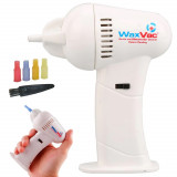 Dispozitiv de curățare a urechilor, cu v&acirc;rfuri din silicon și lumină integrată, alb, Verk Group