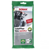 Cumpara ieftin Servetele umede pentru suprafete din plastic, cu efect mat Sonax , 10 buc