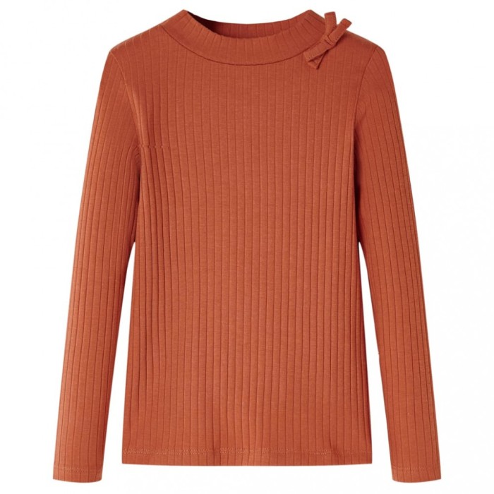 Tricou pentru copii cu m&acirc;neci lungi, coniac, 116