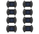 Cumpara ieftin Set 8 Lampi Solare LED Perete/Scari, Lumina Bidirectionala Alba, IPF, Gradina, Exterior, Rezistente Apa, Autonomie 8h
