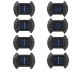 Set 8 lampi solare cu LED pentru perete, scari, lumina bidirectionala