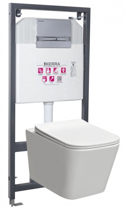 Set rezervor WC suspendat Tinos Adriatic Chrome
