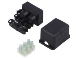 Mufă cu gel RELICON poliamidă IP68 neagră 38mm x 42,5mm