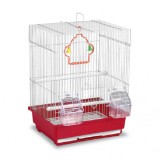 Colivie pentru pasari exotice, Alba, 30 cm x 23 cm x 39 h