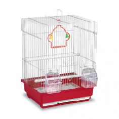 Colivie pentru pasari exotice, Alba, 30 cm x 23 cm x 39 h