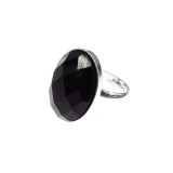 Inel argint reglabil cu onix natural fatetat 18x13 MM