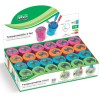 Ascutitoare de creion cu 3 gauri si container transparent, 4 culori (24