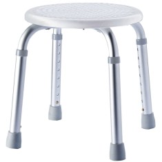 RIDDER Taburet pentru baie rotund, alb, 110 kg, A00603101 foto