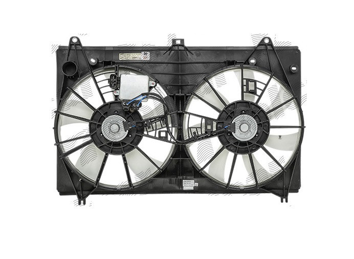 GMV radiator electroventilator Lexus GS, 2012-, GS250, motor 2.5 V6, benzina, cutie automata, cu AC, 355/355 mm; 3 pini; cu modul de control electron