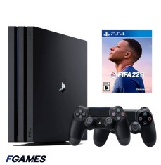 Consola Sony Playstation 4 Pro Ps4 1tb + Doua Controllere + Fifa 22 PlayStation 4, Second-Hand