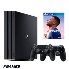 Consola Sony Playstation 4 Pro Ps4 1tb + Doua Controllere + Fifa 22 PlayStation 4, Second-Hand