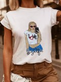 Cumpara ieftin Tricou Alb din Bumbac Selfie