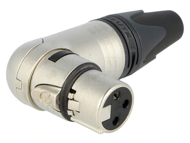 Mufă XLR Mamă 3 PIN 90&deg; pe Cablu Lipire