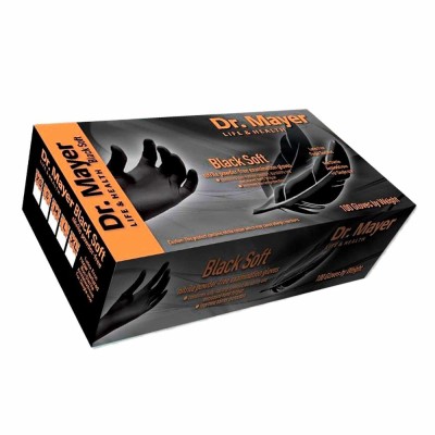 Manusi Nitril Dr. Mayer (Fara Pudra) - XS - NEGRE Soft foto