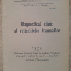 Diagnosticul clinic al reticulitelor traumatice/ 1936