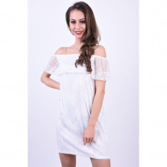 Rochie Fara Umeri Only Carrie Off Shoulder Alb foto