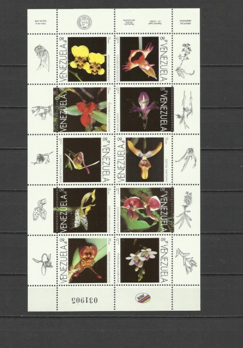 VENEZUELA 1996 FLORI ORHIDEE