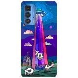 Husa compatibila cu Motorola G20 model Alien Cow, Silicon, TPU, Viceversa, Transparent, Carcasa