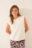 women&#039;secret tricou de pijama culoarea bej, bumbac, 3272262