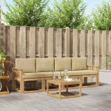 vidaXL Set de canapele de exterior cu pernă 5 pcs Alb și Bej 3387207