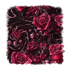 Sticker decorativ, Trandafiri, Rosu, 55 cm, 9369ST foto