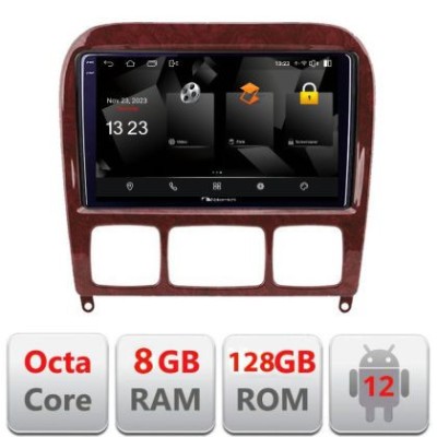 Navigatie Mercedes Clasa S 1998-2005 5960Pro-220 Android Octa Core Qualcomm 2K Qled 8+128 DTS DSP 360 4G Optical CarStore Technology foto