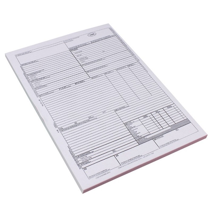 CMR international, format A4, 3 exemplare color, tipar fata