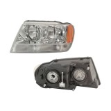 Far JEEP GRAND CHEROKEE (WJ/WG), 05.1999-12.2004, partea Stanga, TYC, Tip=USA; tip bec HB3A+HB4A; manual; lucas alb, element reflectorizant argintiu;
