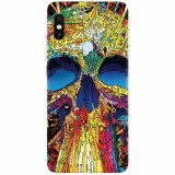 Husa silicon pentru Xiaomi Mi Max 3, Abstract Multicolored Skull