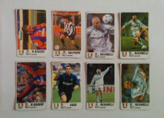 Lot 17 cartona?e fotbal - EURO 2000 - jucatori din Italia (Baggio, Delpiero) foto