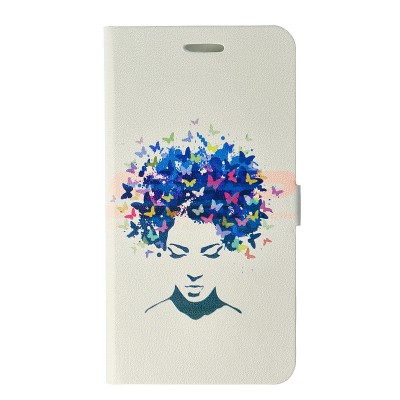 Toc FlipCover Stand Magnet Design Butterfly Girl Samsung Galaxy A3 (2016) foto