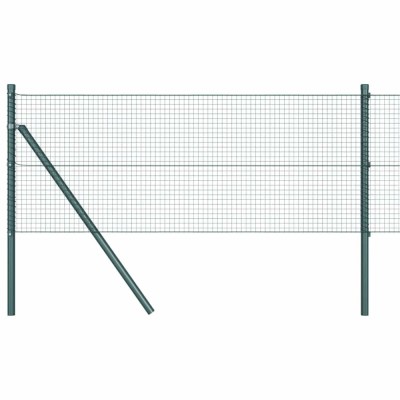 vidaXL &amp;Icirc;ngrădire cu st&amp;acirc;lpi Verde 0.5 x 25 m Oțel foto