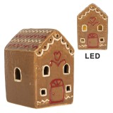 Cumpara ieftin Casuta Craciun ceramica multicolora cu led 7x6x9 cm