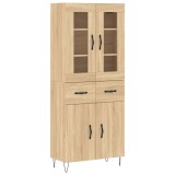 Cumpara ieftin Dulap inalt, stejar sonoma, 69,5x34x180 cm, lemn compozit