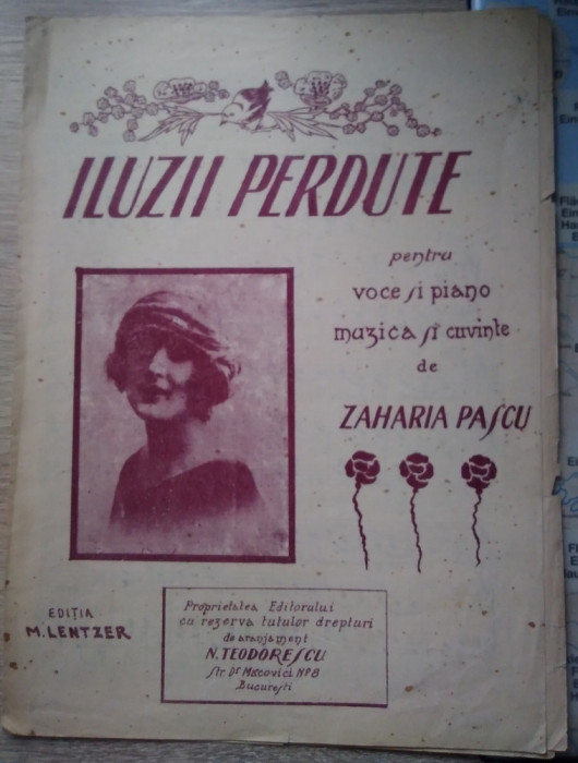 Partitură veche ILUZII PIERDUTE