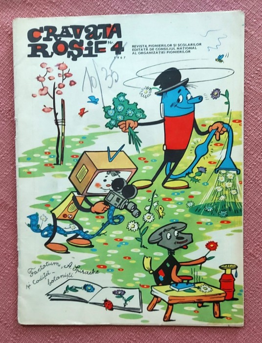 Revista Cravata Rosie Nr. 4 din anul 1967 - Revista pionierilor si scolarilor editata de C.C. al U.T.C.