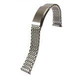 Cumpara ieftin Bratara Ceas Argintie Otel Inoxidabil 16-20mm, Catarama Fluture, Time Veranda, 17.5cm