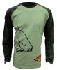 Tricou Boilie maneca lunga,olive-negru,XXL- Zfish, Barbati, Tricou pescar