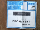 Instructiuni de utilizare radio Prominent fabricat RFT / CD1P
