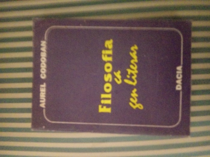 Aurel Codoban Filosofia ca gen literar, princeps