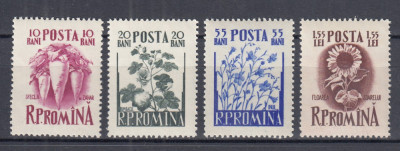ROMANIA 1955 LP 399 PLANTE INDUSTRIALE SERIE MNH foto