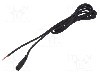 Cablu alimentare DC, cabluri, DC 5,5/2,5 soclu, negru, 1,5m, WEST POL - S25-TT-C100-150BK