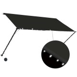 Cumpara ieftin Copertina retractabila cu LED, antracit, 250 x 150 cm