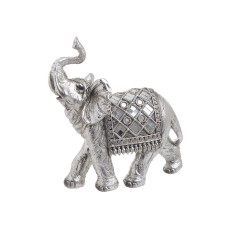 Elefant decor din rasina Antique Silver 17 cm x 19 cm